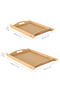2-Piece Kayak Bamboo Tray with Handles - Treat Tray Tea Coffee Tray Decorative Tray Serving Presentation Tray - 7
