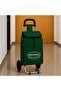Shopping Trolley | Foldable & Portable Fabric Luggage Bag with Wheels – Green - 2