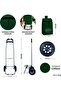 Shopping Trolley | Foldable & Portable Fabric Luggage Bag with Wheels – Green - 3