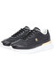Women's Lace-Up Gold Detailed Thick Sole Sneaker - Black - 4