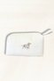 Linen Fabric Embroidery Detailed Small Hand & Makeup Bag – Zippered Bag with Dog Figure 20X30 cm