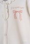 Gots Certified Organic Cotton Baby Girl Set of 2 – Ruffled Long Sleeve Top and Patterned Bottoms - 2