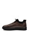 Brown Genuine Leather Rubber Laced Men's Casual Shoes 2517 m - 2