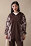 Paneled Shawl Pattern Brown Double Modal Set - 5