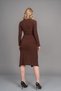 Women's Winter Coffee Aura Belted Semi-Double Breasted Slit Dress Stylish Casual Comfortable 50358 - 5