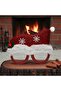 New Year Glasses Red Silvery White Fleece Coating - 3