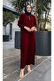 Women's Button Front Knit Dress Full Length Standard 38 46 Suitable - 2