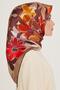 Floral Print Twill Saf Silk Scarf 9238D 80 - 2