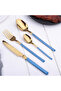 Blue Color Premium Stainless Steel 4 Piece Cutlery Set – Tableware Set for 1 Person - 3