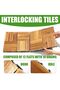 OneDcor Grass & Wood Interlocking Floor Tiles – Outdoor/Indoor Flooring Tiles for Balcony, Garden - 8