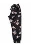 Flowered Velvet Loose-Leg Women's Sweatpants with Elastic Waist Super Soft Women's Velvet Pajama Bottoms - 2