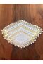 Handcrafted Lacework Pearl-Trimmed Ribbon Triple Tray Cover Dowry Gift Engagement Tray Presentation - 2