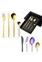Rainbow Color Premium Stainless Steel 4 Piece Cutlery Set – Tableware Set for 1 Person - 3