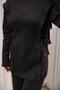 Lace Belt Detailed Stoned Double Hijab Tracksuit Set - (38-46) - 71366 - Black - 5