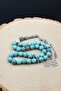 Turquoise Stone 33-Bead Rosary with Metal Tassels 10mm Sphere Cut 902508 - 5