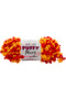 Puffy More Hand Knitting Yarn 3 Pieces – 6630 Yellow Red – Fan Colors – Blanket, Scarf, Vest - 2