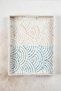 Meander Mother-Of-Pearl Mosaic Cream Blue 3-Piece Decorative Tray 4328 - 4