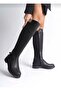 Women's Black Buckle Stretch Boots 1975000 - 3