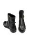 Genuine Leather Buckle Zippered Women's Ankle Boots L10 Nature Nero (Nature Black) - 5
