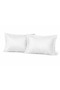Checkered Satin 100% Cotton Oxford Pillowcase Set of 2 Cream