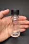 10 Pieces 60 ml Clear Detox Shot Bottle with Lockable Black Cap 60 Cc Ginger Shot White Glass Bottle - 2