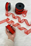 Red Chiffon Ribbon 2.5 cm 20 Meters, Bride, Groom, Bundle, Engagement, Dowry, Special Day, Gift, Wedding, Decoration