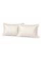 Checkered Satin 100% Cotton Oxford Pillowcase Set of 2 Beige