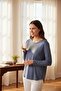 Women's Knitted Long Sleeve Round Neck T-Shirt - 3