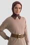 Color Block Knitwear Tunic 25Kd6018 Mink - 3