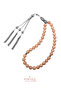 Certified 10 mm Peach Moonstone Silver Natural Stone Prayer Beads