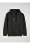 Modanova Sezon Green Standard Fit Hooded Men's Zippered Sweatshirt - 5