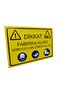 Attention Use Factory Area Protective Material Dekota Printing – 3 mm Forex Warning Sign 20 cm × 30cm