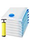 7-Piece Vacuum Space Saver Reusable Sealer Storage Bag With Suction Pump Multicolour 60x80cm