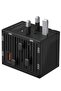 NAIECO Universal Travel GaN Adapter with USB-C 3.0A & USB-A, plugs for EU, UK, US, AU, Asia, black - 8