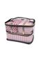 4-Piece Cosmetic Bags Set Clear/Black/Pink