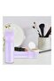 Precision Hair Dye Applicator Set 6 Ounce Root Comb Bottle with Graduated Scale Purple - 7