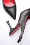 Lidya Black Vegan Leather 8 cm Heel Pointed-Toe Open-Back Stiletto Women's Shoes. - 3