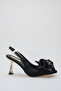 Stylish Women's Stiletto with Open Back, Special Design Heels, Bows, and Side God Buckles - 3