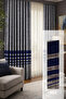 Luxury Panafon Curtain – 2 Panels – 1 into 3 Pleats – 100 cm Width – Chenille Detailed – Modern - 2