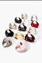 Women's Hand and Shoulder Bag White with Cherry Charm Gift - 5