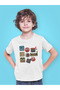 Red Ball Character Printed Children's T-Shirt Set of 3 - 4