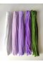 5-Piece Chenille Set (25) Army Green, (25) Dark Purple, (25) Light Purple, (25) Lilac, (25) White, Chenille - 4