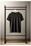 Unprinted Oversized Unisex Black 100% Cotton T-Shirt Oversized Black T-Shirt - 4