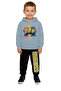 Minions Printed Children's Tracksuit Set 3 Thread Count Fleece-Lined Cotton Fabric Hooded