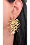 Diva Charm Gold Leaf Patterned Earrings
