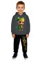 Groot Printed Children's Tracksuit Set 3 Thread Ş Fleece-Lined Cotton Fabric Hooded