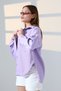 Women's Oversized Cut Gabardine Shirt Jacket Lilac Lavender Purple Casual Elegance -Bnj4880 - 3