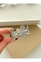 Steel Thick Flower Silver Handcuff Bracelet Adjustable Women Men Unisex - 4