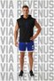 Kaos Printed Hooded Sleeveless Sports T-Shirt and Piped Sports Shorts Set Gym & Fitness Combo - 2