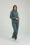Women's Winter Fleece Bottom-Top Elastic Waist Hooded Pajama Set - 2